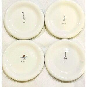 Travel the world plates - paris, london, nyc new york, san francisco